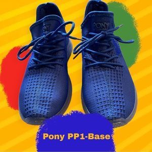 New women’s size 11/men's 10 blue Pony PP1-base running shoes.